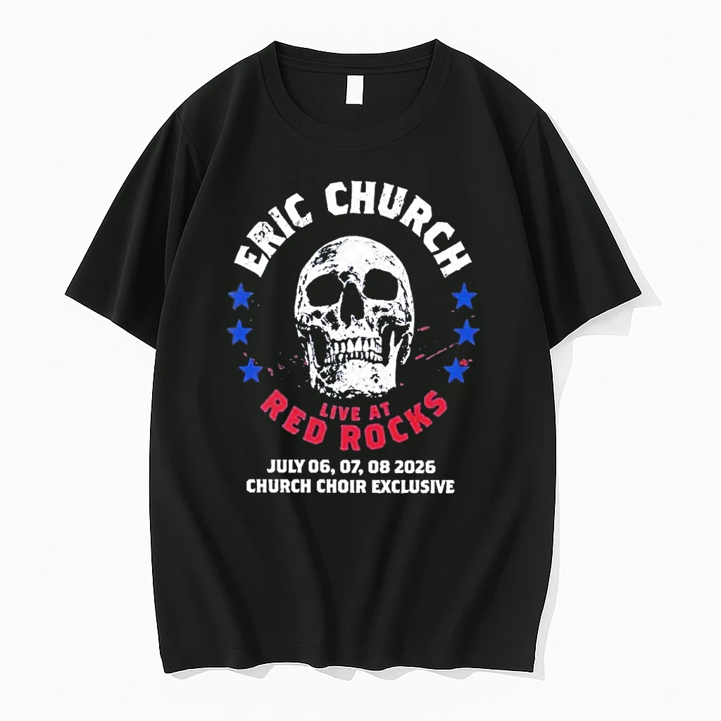 Officials Eric Church July 6th 7th And 8th 2026 Live At Red Rocks Amphitheatre In Morrison Co Skull Premium T Shirt Sweatshirt Hoodie