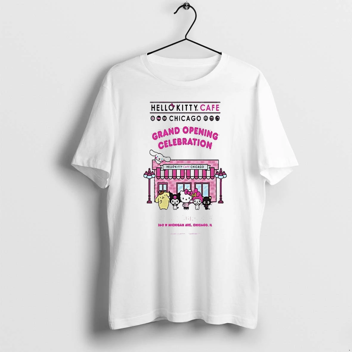 Officials Hello Kitty Cafe Chicago Grand Opening Celebration June 26 2026 Premium T Shirt Sweatshirt Hoodie