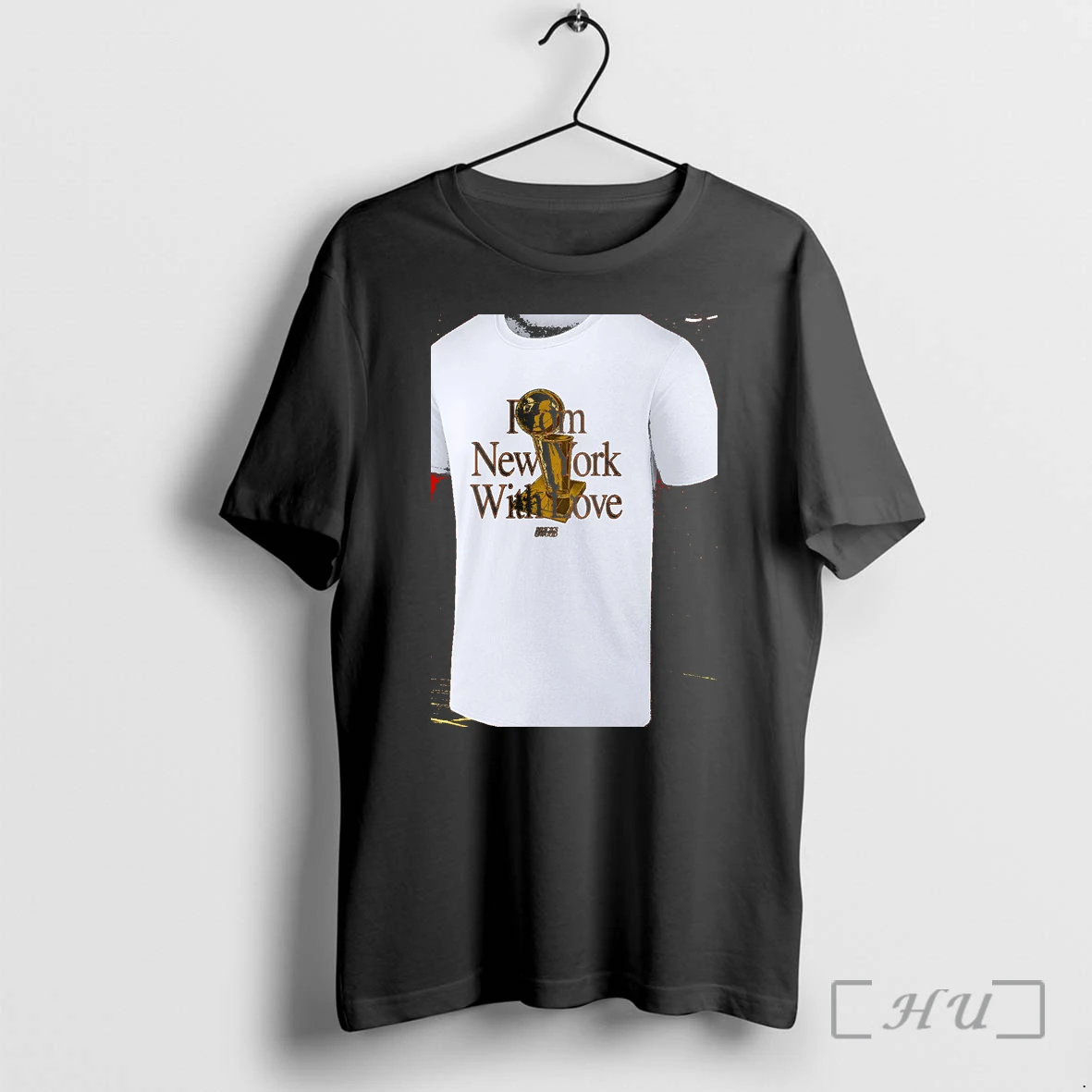 Officials New York Knicks Champions 2026 Larry Obrien From New York With Love Bricks Wood Trophy Premium T Shirts Sweater Hoodie