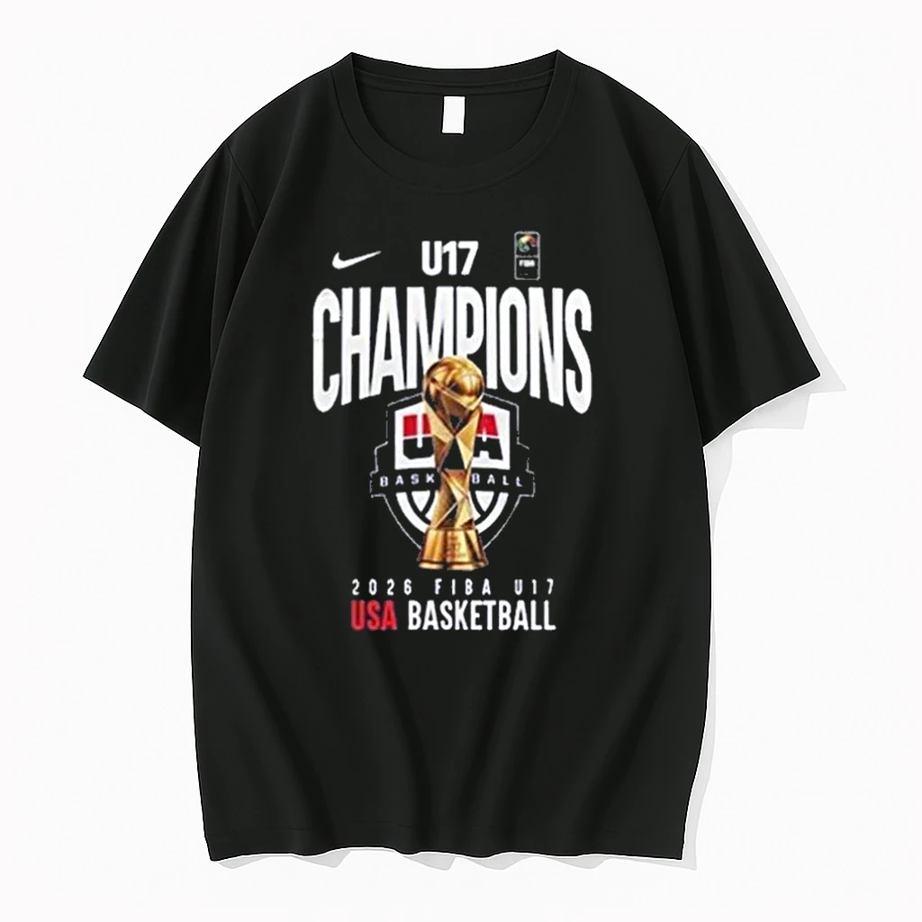 Officials Usa Basketball U17 2026 World Champions Trophy Premium T Shirt Sweatshirt Hoodie