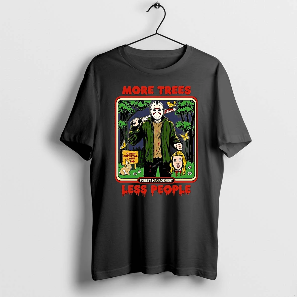 Jason Voorhees Friday The 13th More Trees Less People Camp Crystal Lake 0 Tshirts Sweater Hoodie