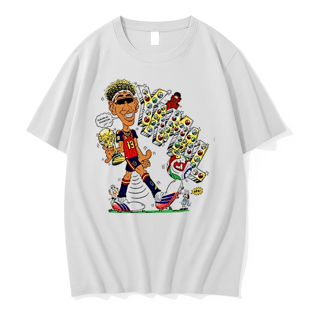 Lamine Yamal No 19 Spain National Football Team Caricature 0 Tshirts Sweater Hoodie