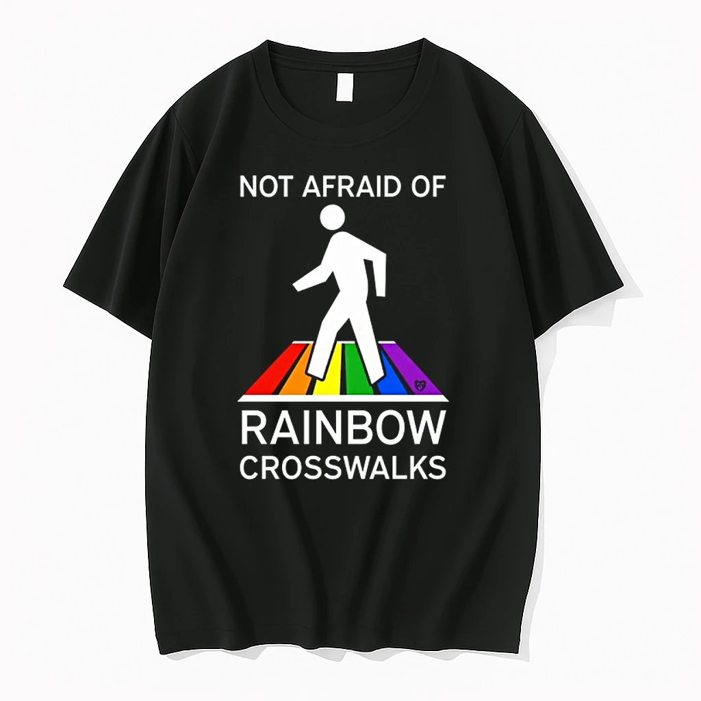 Not Afraid Of Rainbow Crosswalks Lgbtq 0 Tshirts Sweater Hoodie