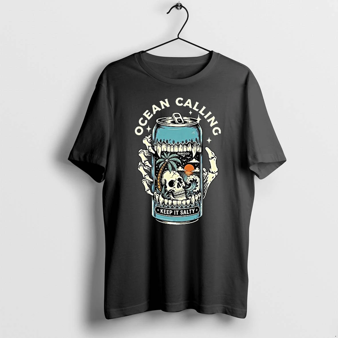 Ocean Calling Keep It Salty Skull Palm Tree 0 Tshirts Sweater Hoodie