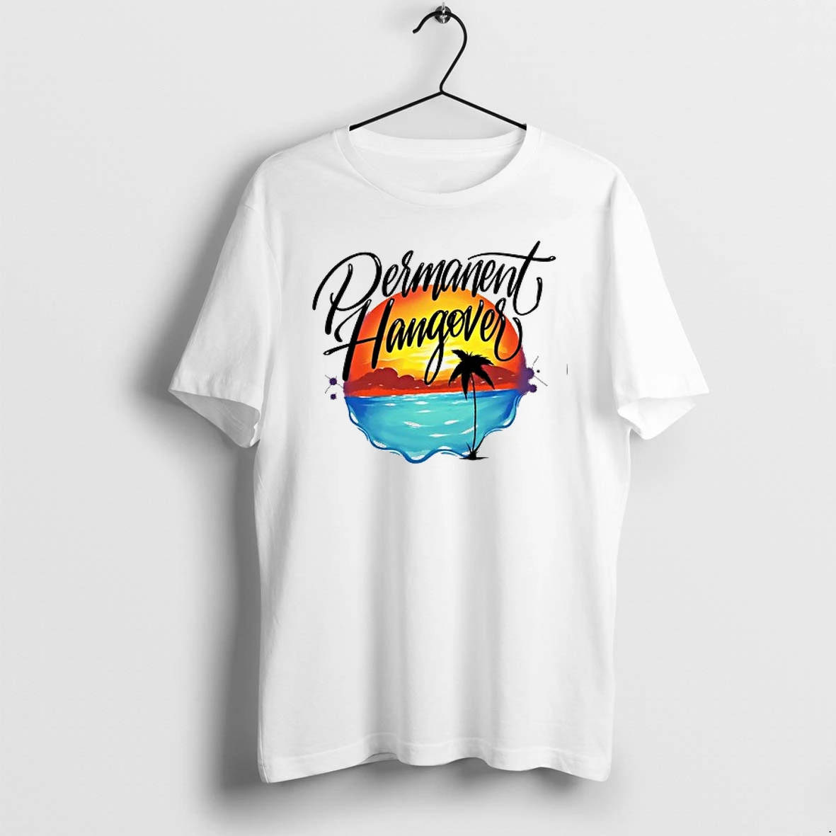 Permanent Hangover Sunset Palm Airbrush 90s Bootleg 0 Tshirts Sweater Hoodie
