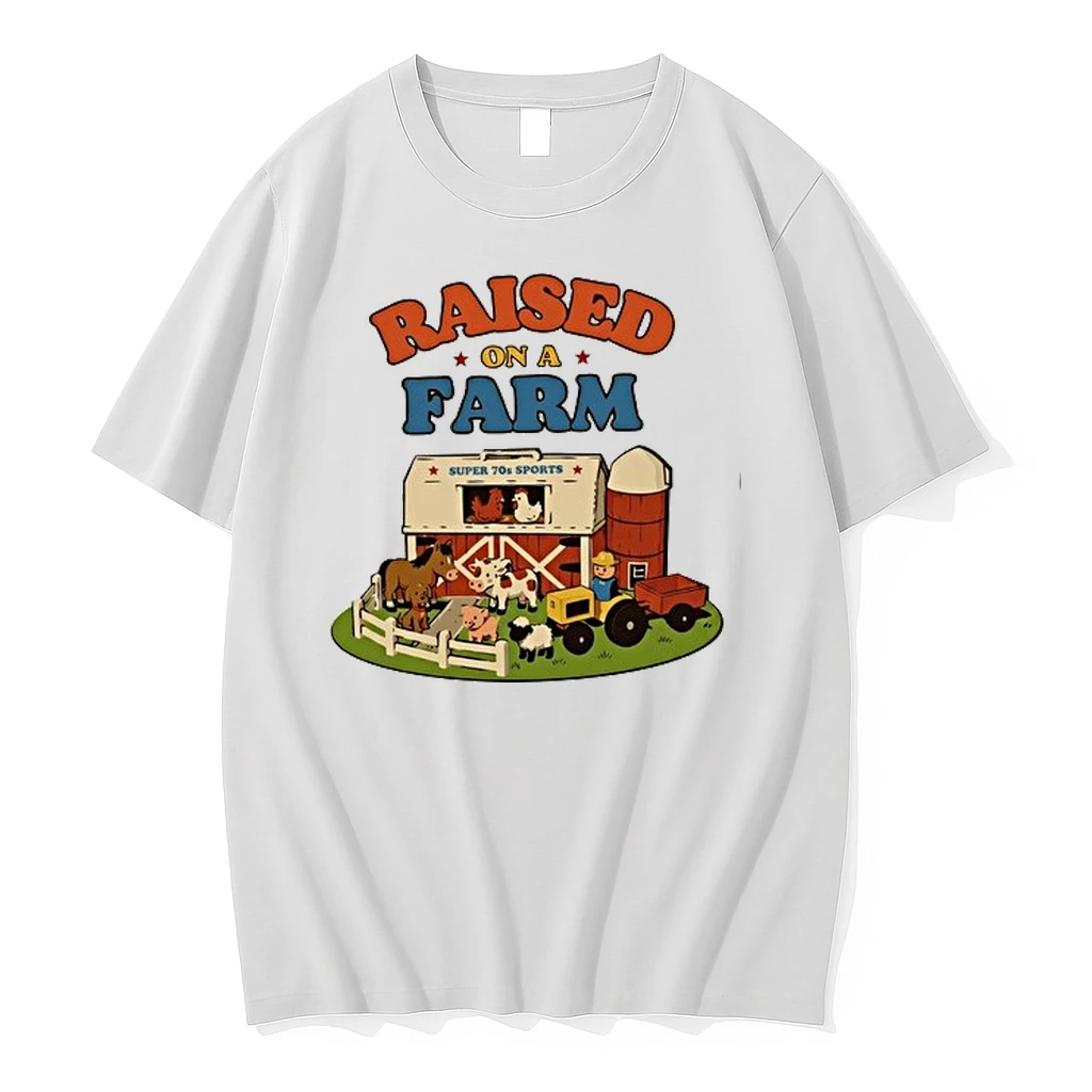 Raised On A Farm Super 70s Sports Vintage Style 0 Tshirts Sweater Hoodie