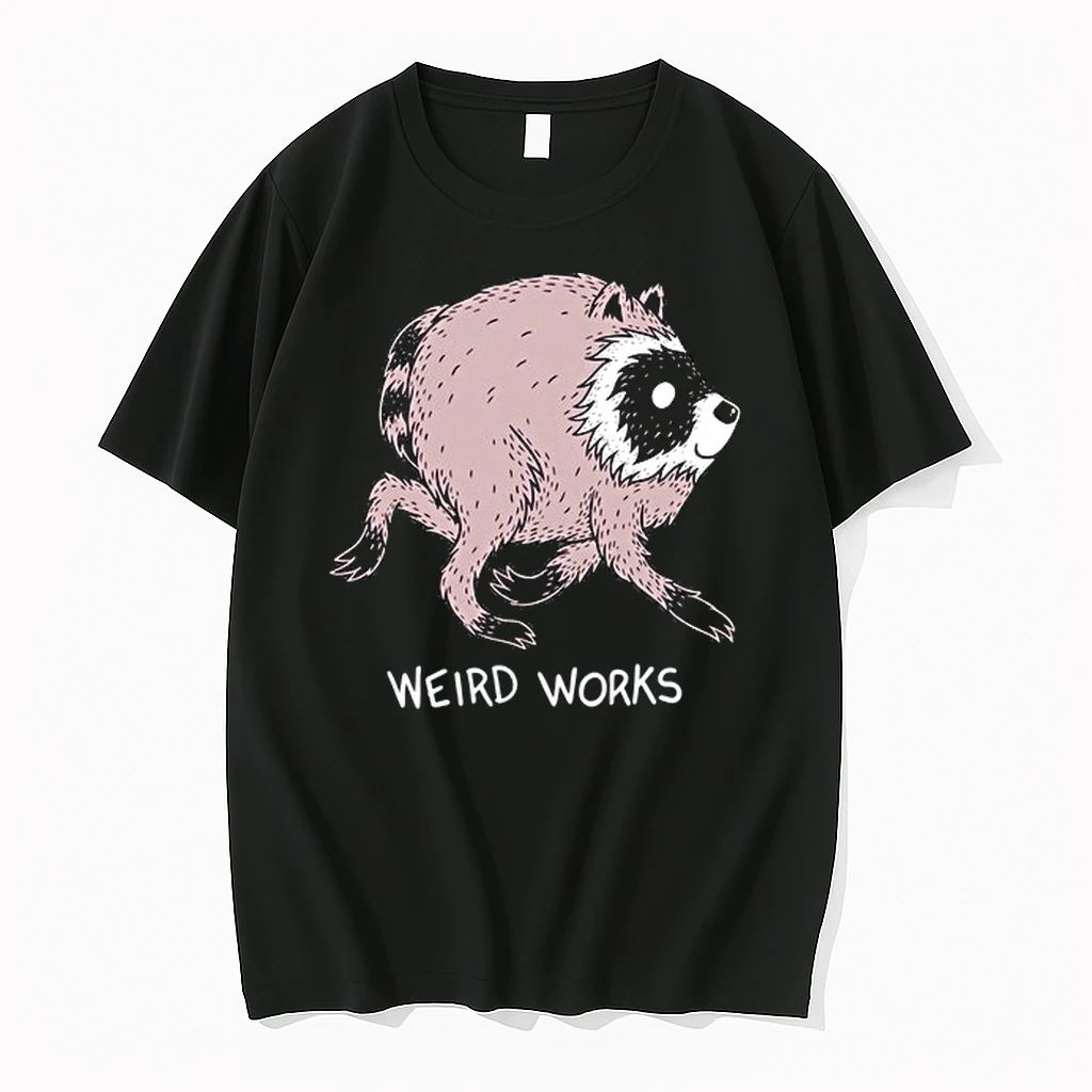 Round Raccoon Running Weird Works 0 Tshirts Sweater Hoodie