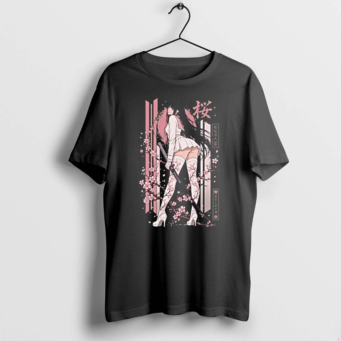 Sakura Samurai Girl With Katana Cartoon 0 Tshirts Sweater Hoodie