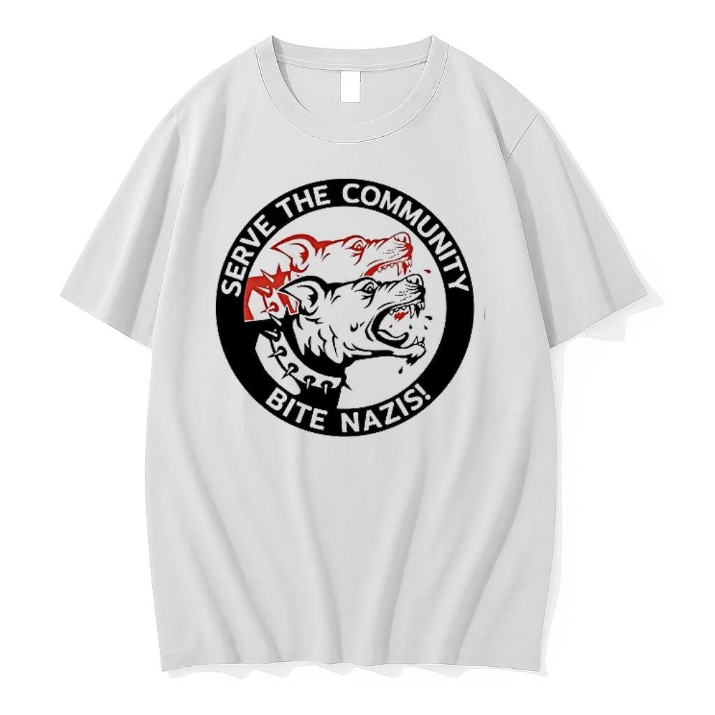Serve The Community Bite Nazis Anti Fascist 0 Tshirts Sweater Hoodie