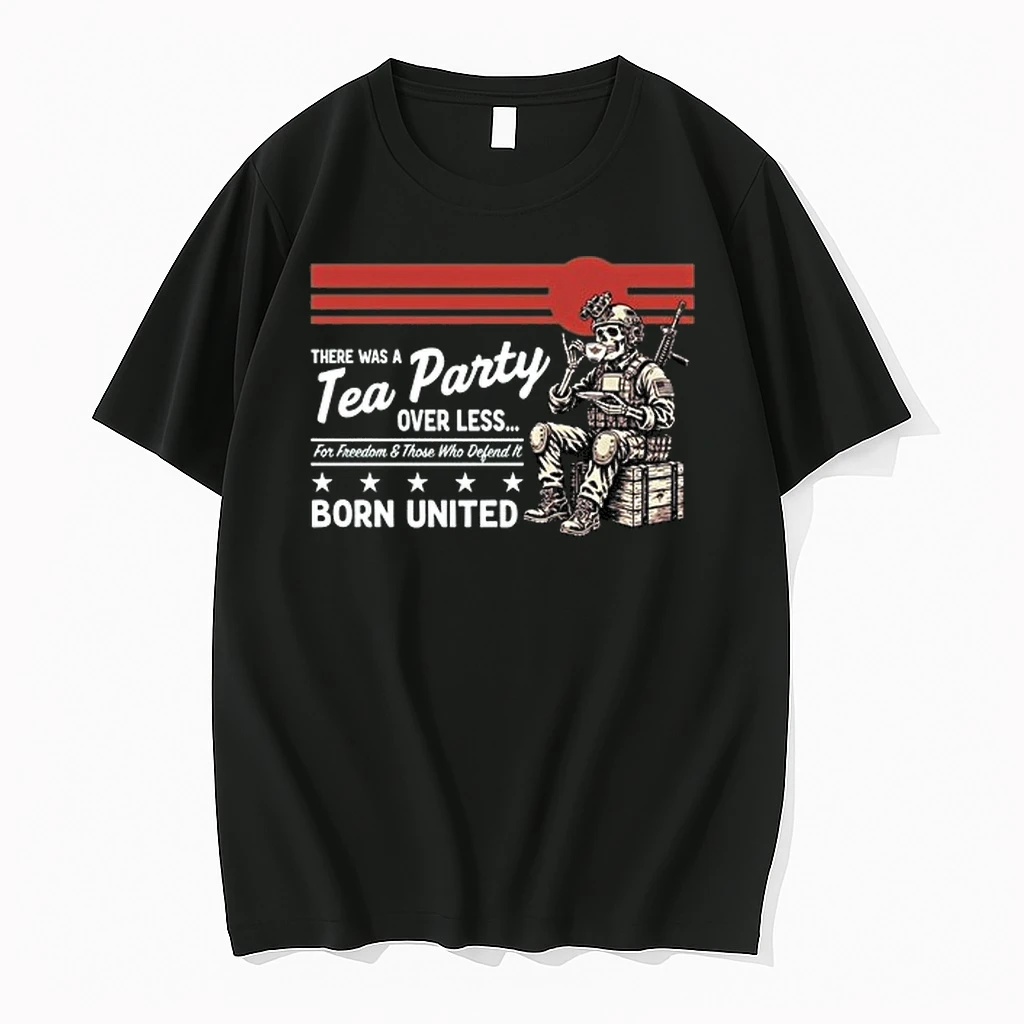 Skeleton Soldier There Was A Tea Party Over Less For Freedom And Those Who Defend It 0 Tshirts Sweater Hoodie