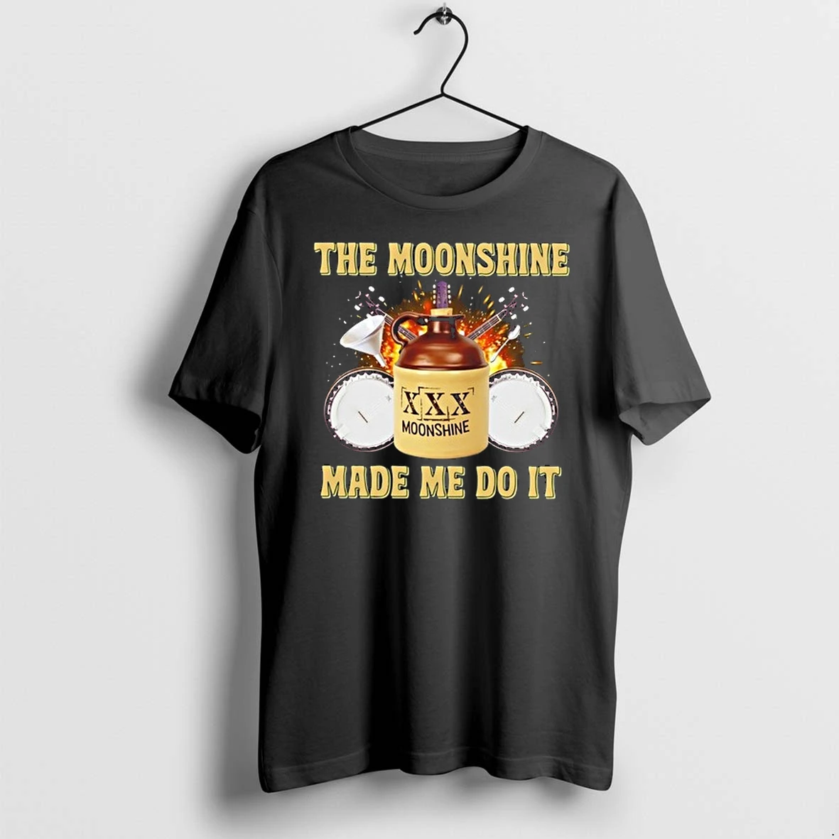 The Moonshine Made Me Do It Banjo Country Music 0 Tshirts Sweater Hoodie