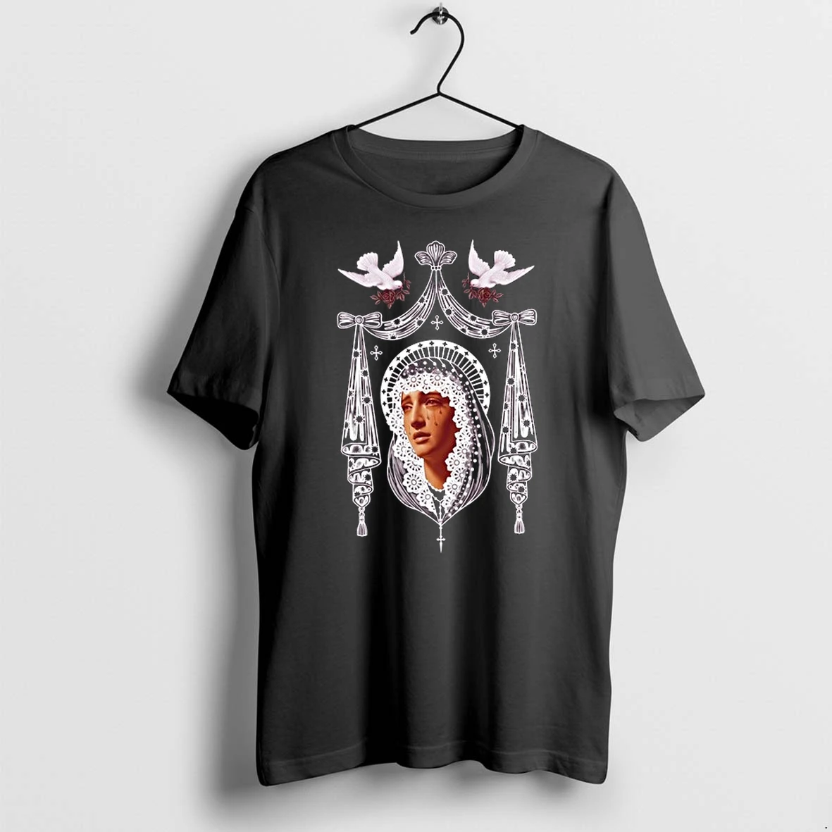 Weeping Virgin Mary Religious Gothic Art 0 Tshirts Sweater Hoodie