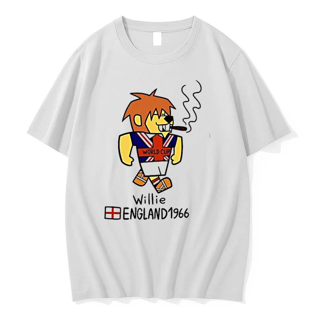 World Cup Willie England 1966 Mascot Cartoon Smoking Cigar Soccer Tournament 0 Tshirts Sweater Hoodie