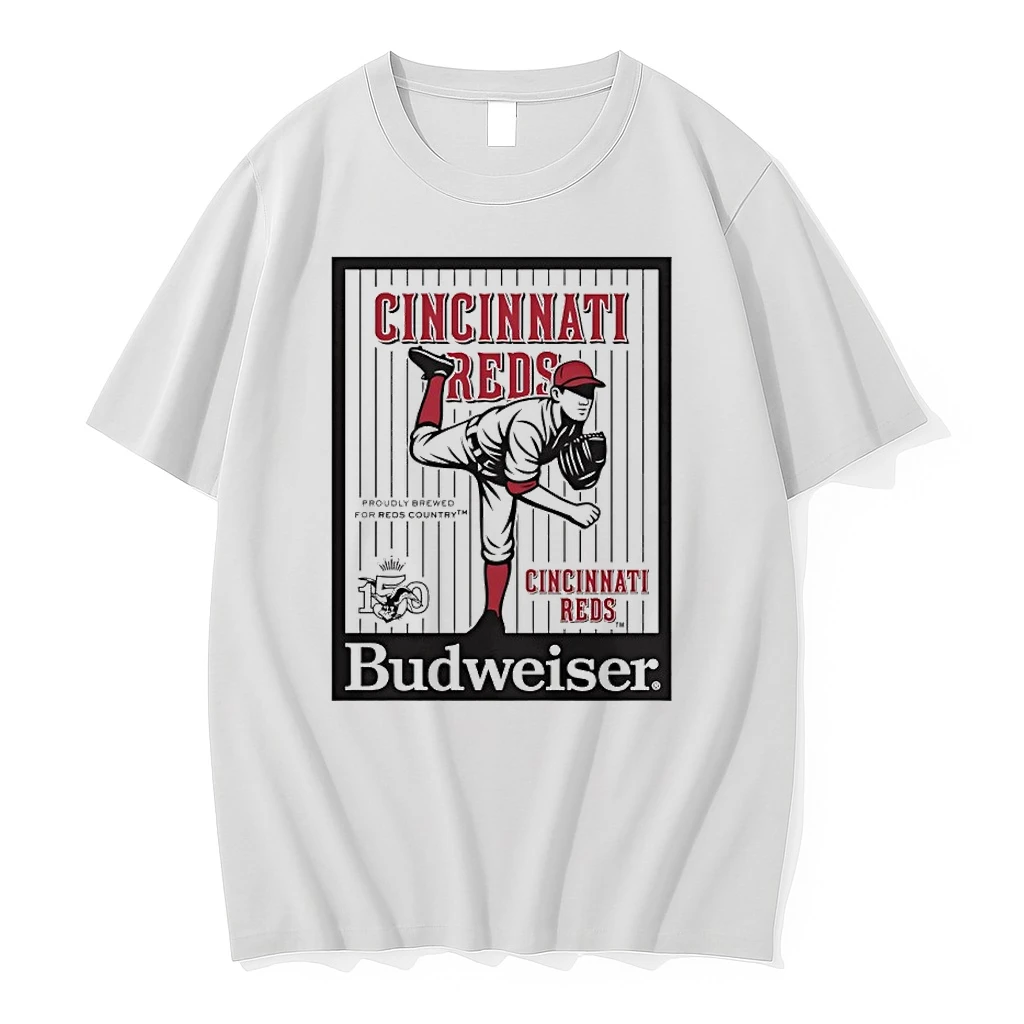 Budweiser Celebrating 150 Years Cincinnati Reds Baseball Tshirts Sweater Hoodie
