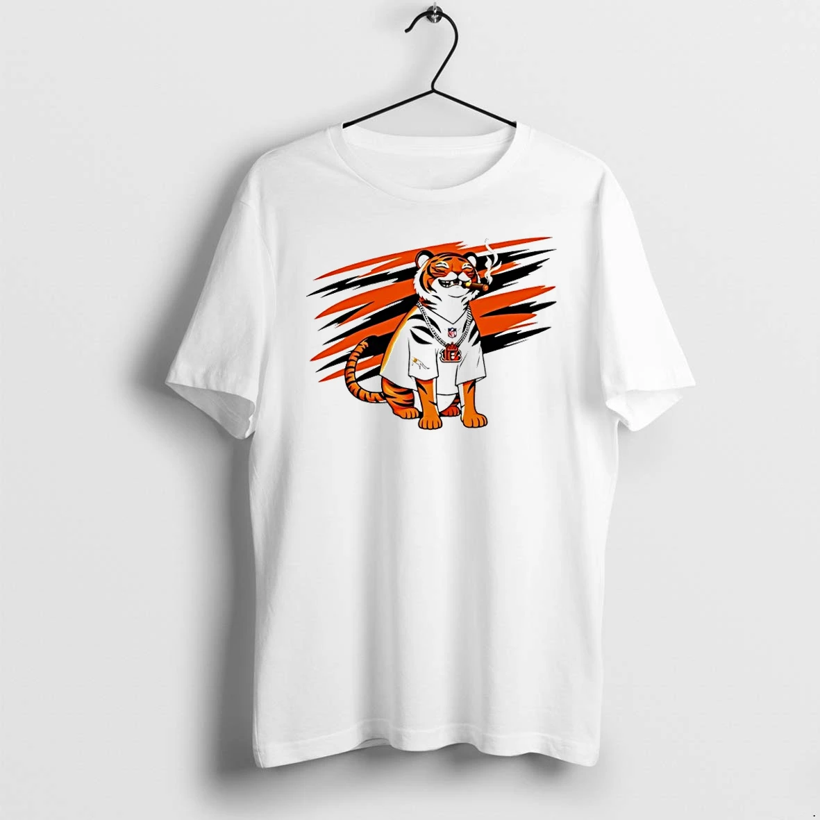 Cincinnati Bengals Tiger Cigars With Kgm Chain Tshirts Sweater Hoodie