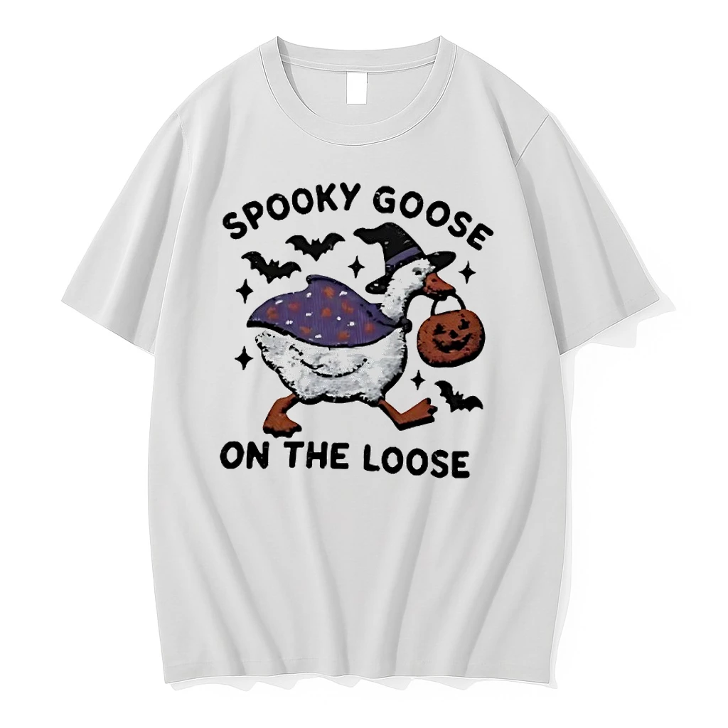 Embroidered Spooky Goose Halloween Tshirts Sweater Hoodie