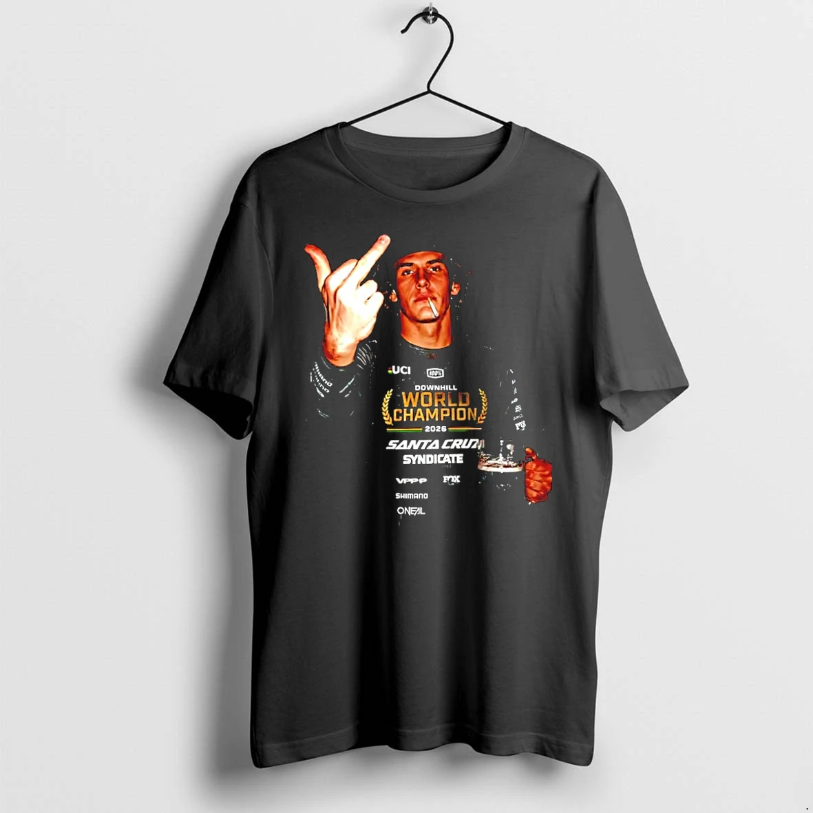 Jackson Goldstone 2026 Uci Mountain Bike Dhi World Championship Middle Finger Smoking Beer Tshirts Sweater Hoodie