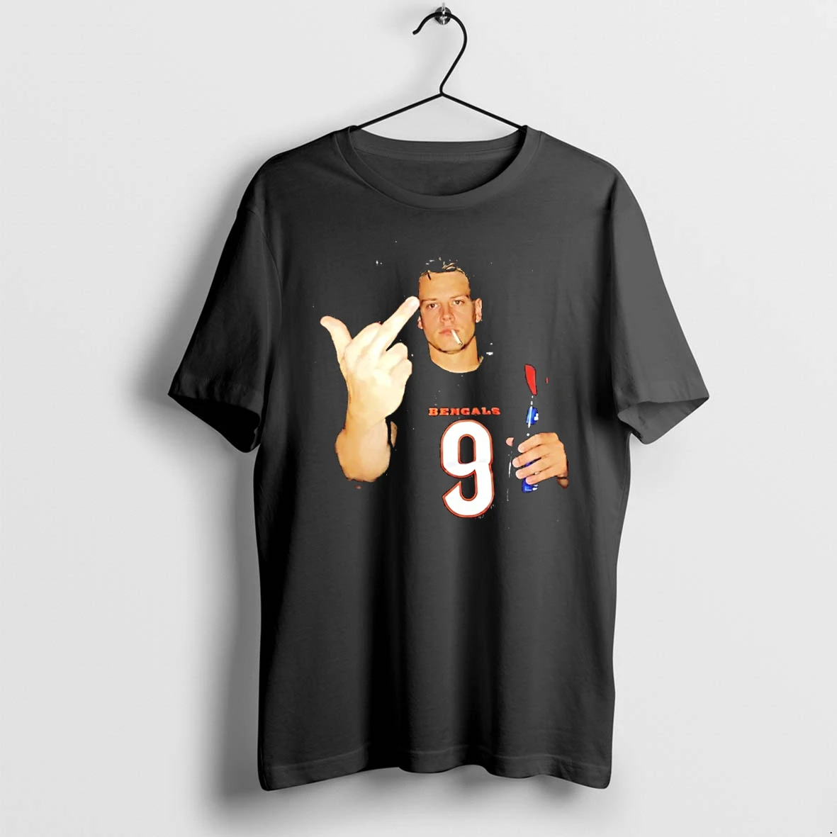 Joe Burrow Cincinnati Bengals Nfl Middle Finger Smoking And Beer Tshirts Sweater Hoodie