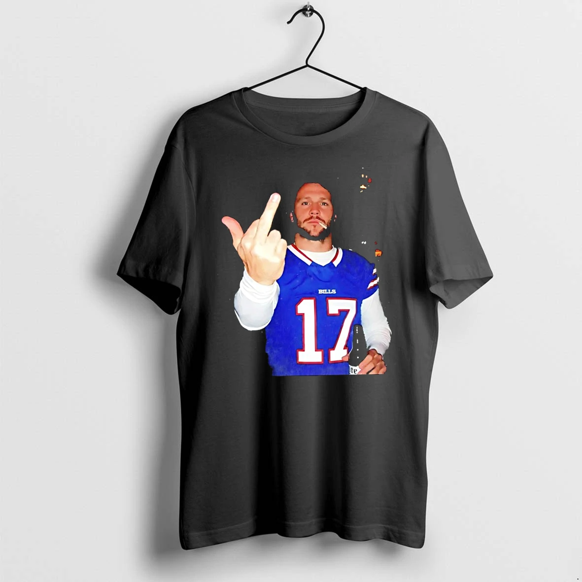 Josh Allen Buffalo Bills Football Middle Finger Smoking And Beer Tshirts Sweater Hoodie