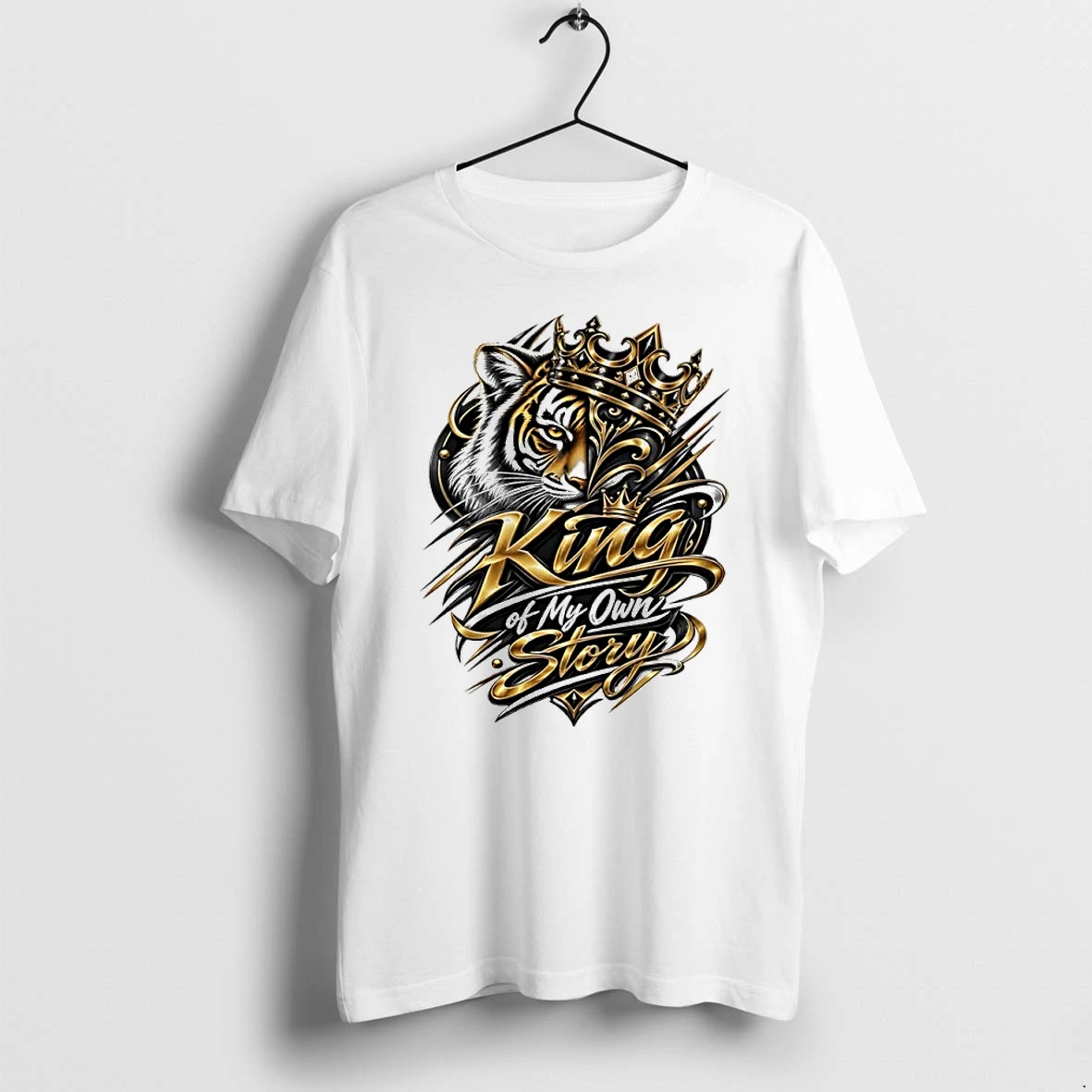 King Of My Own Story Tiger With Crown Tshirts Sweater Hoodie