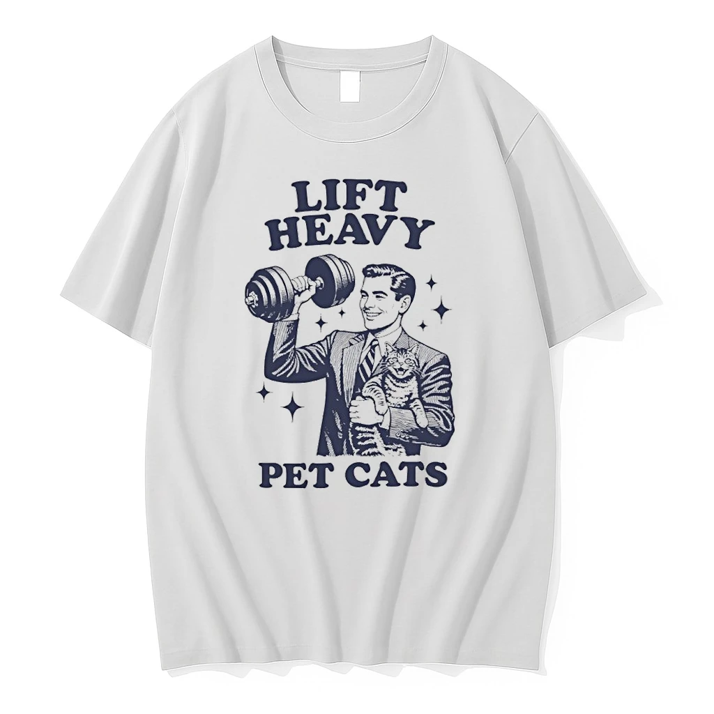 Lift Heavy Pet Cats Cat Lover Gym Humor Tshirts Sweater Hoodie