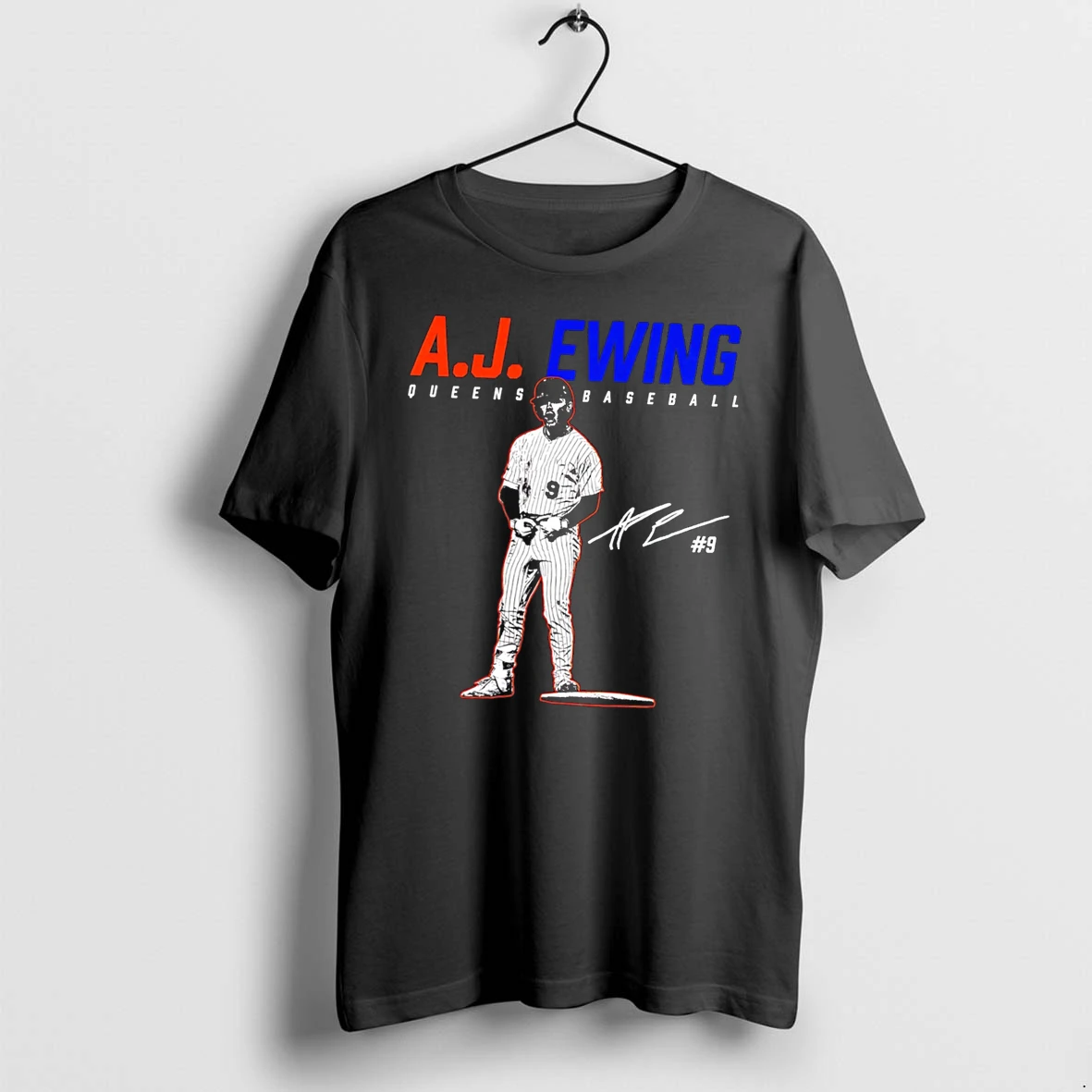 Officials Aj Ewing New York Mets Queens Baseball Signature Tee T Shirt Sweater Hoodie