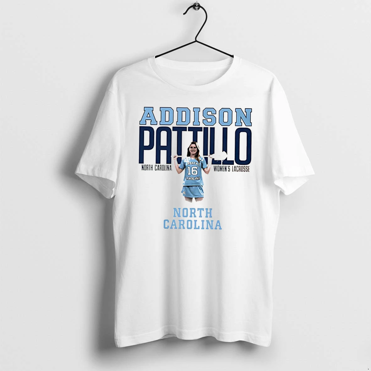 Officials Addison Pattillo North Carolina Womens Lacrosse Illustrated Tee T Shirt Sweater Hoodie