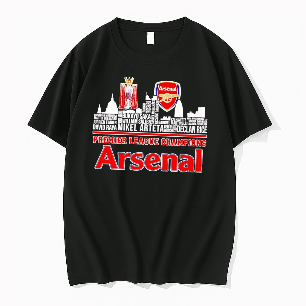 Officials Arsenal 2025 2026 Premier League Champions Players Names Skyline Tee T Shirt Sweater Hoodie