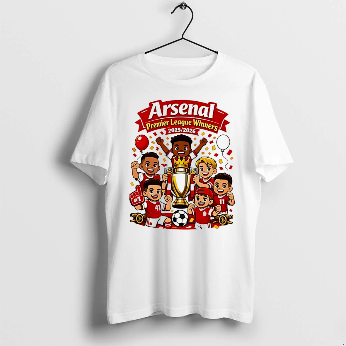 Officials Arsenal Fc 2026 Premier League Champions Caricature Tee T Shirt Sweater Hoodie