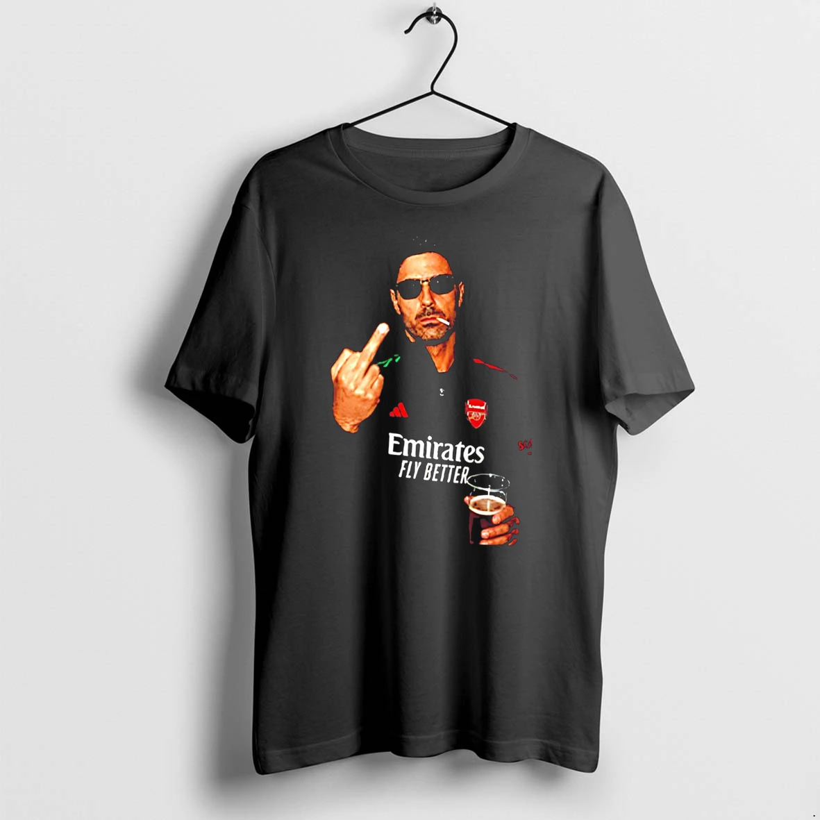 Officials Arsenal Mikel Arteta Middle Finger Tee T Shirt Sweater Hoodie