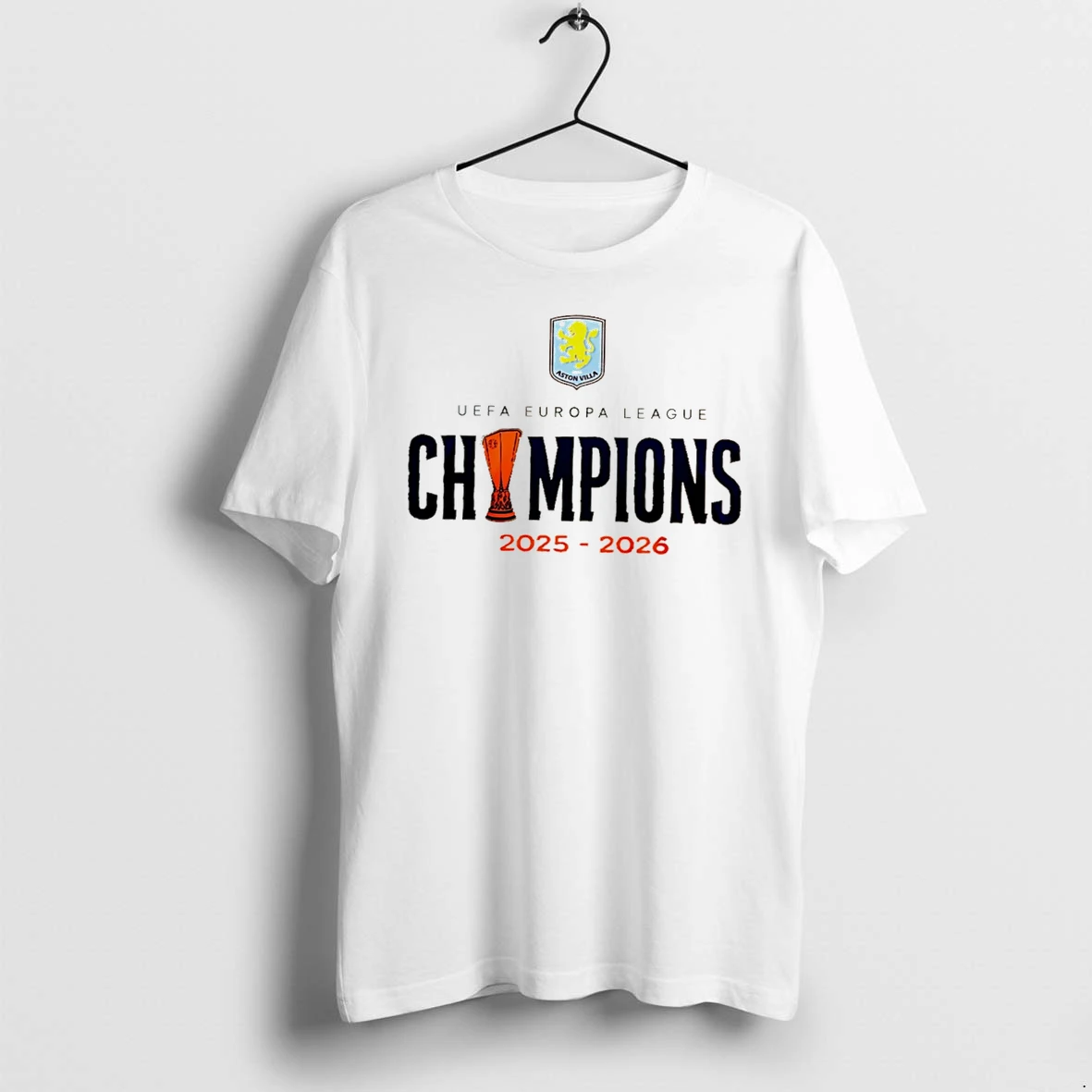 Officials Aston Villa Uefa Europa League Champions 2025 2026 Tee T Shirt Sweater Hoodie