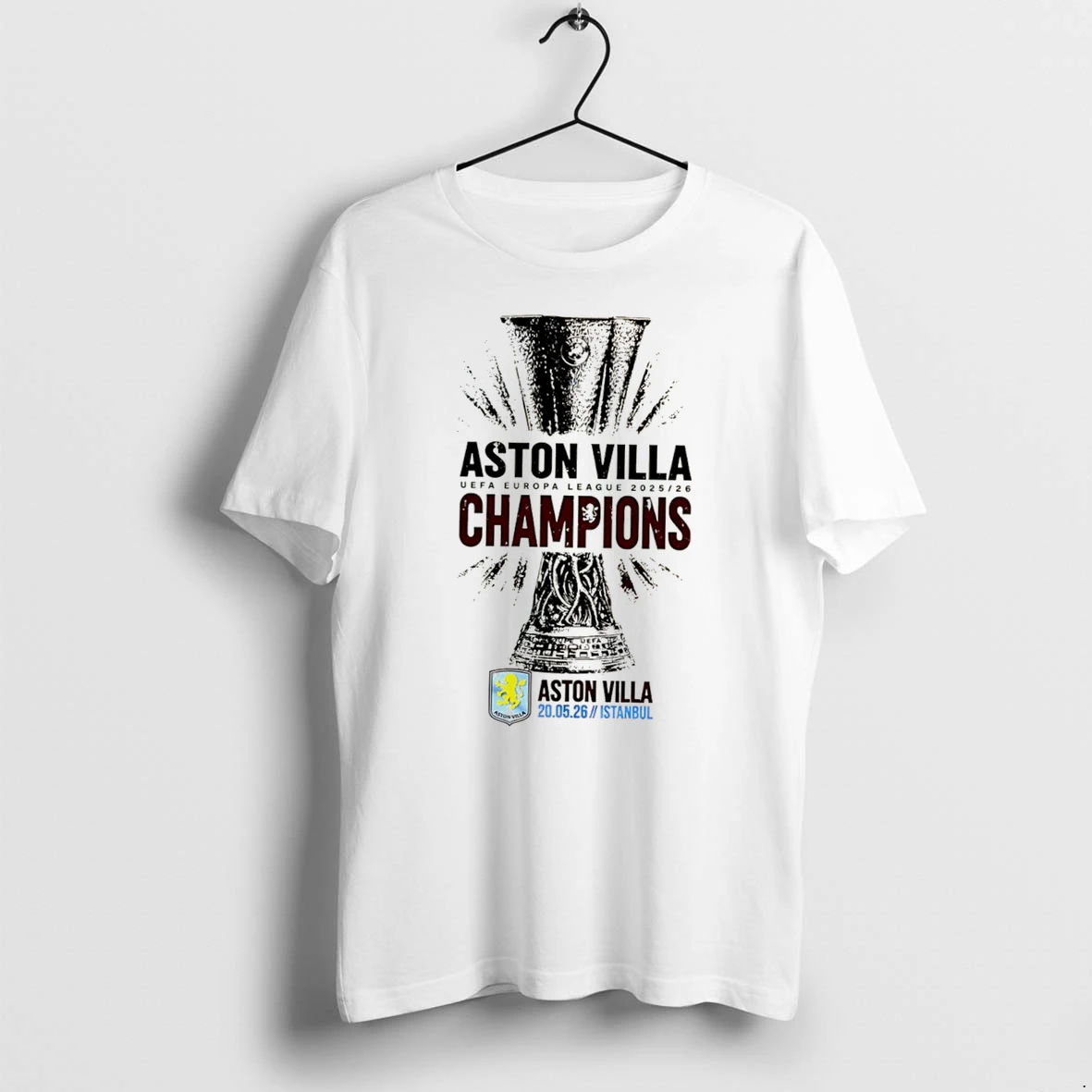 Officials Aston Villa Uefa Europa League Champions 2025 26 Tee T Shirt Sweater Hoodie