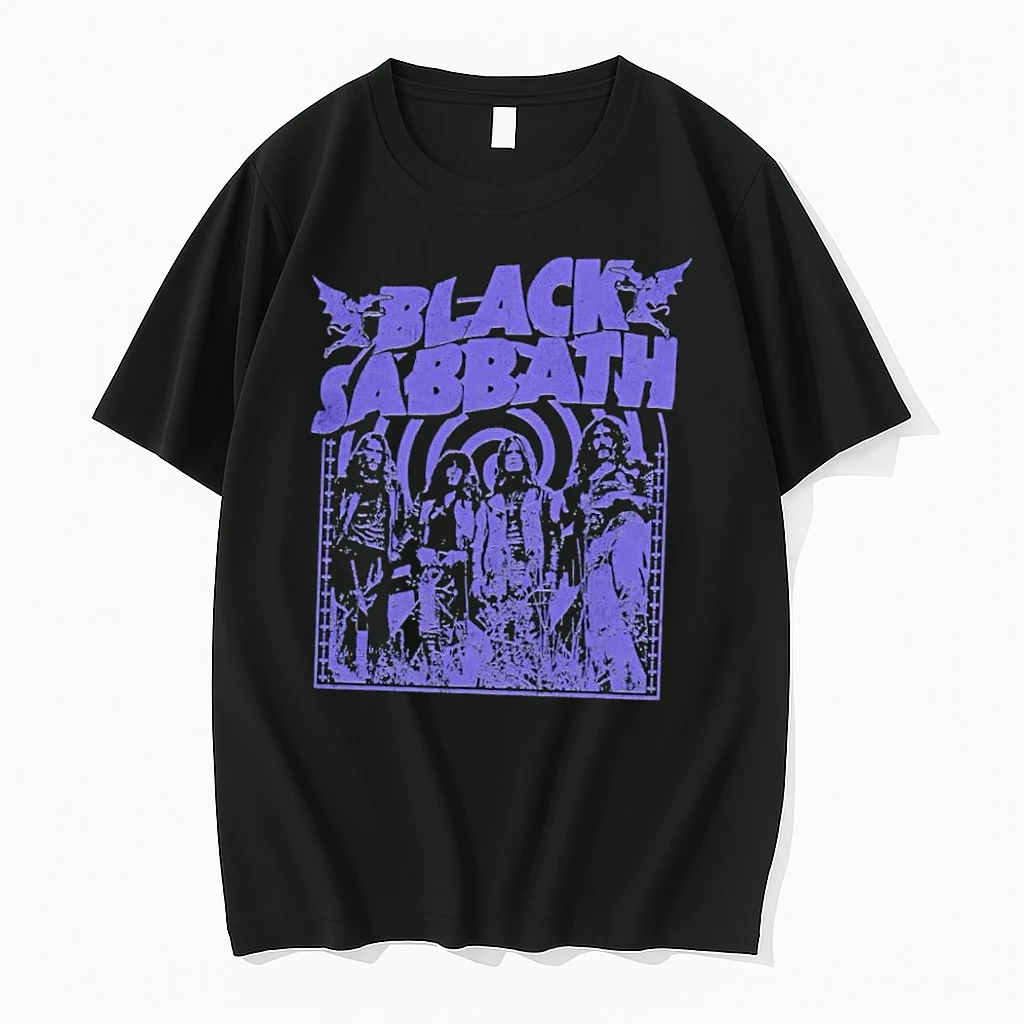 Officials Black Sabbath Band Members Psychedelic Spiral Purple Vintage Black T Shirt Sweater Hoodie