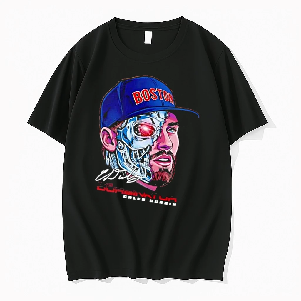 Officials Boston The Durbinator Caleb Durbin Cyborg Caricature Half Robot Face Mens Premium T Shirt Sweatshirt Hoodie