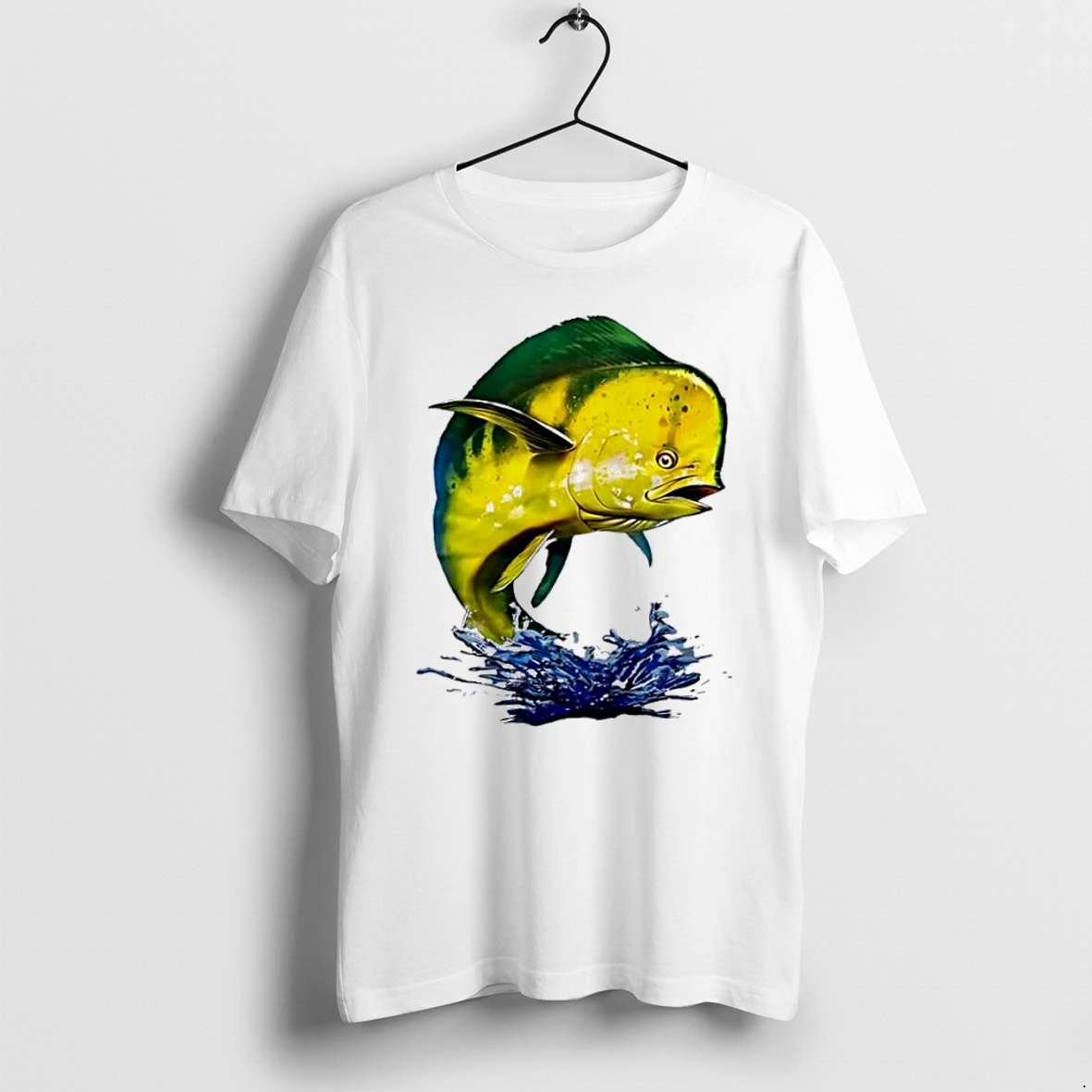 Officials Bright Yellow Green Mahi Jumping Splashing Blue Water White Womens Premium T Shirt Sweatshirt Hoodie