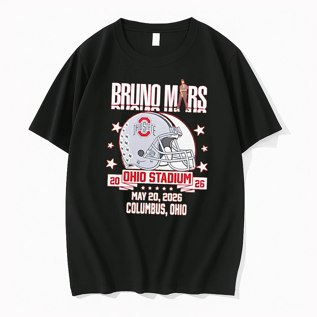 Officials Bruno Mars X Ohio State Buckeyes The Romantic Tour At Ohio Stadium 2026 Tee T Shirt Sweater Hoodie