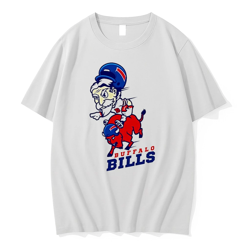 Officials Buffalo Bills Mascot Riding Buffalo Nfl T Shirt Sweater Hoodie
