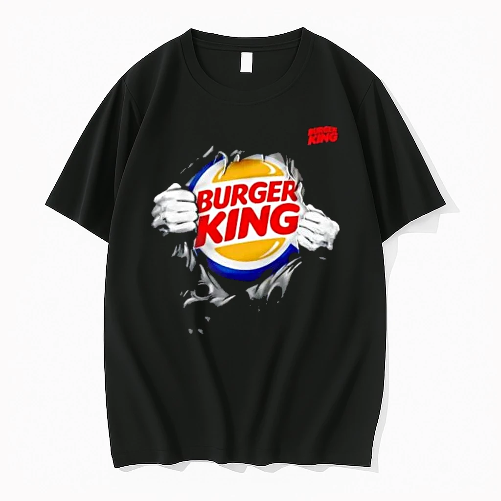 Officials Burger King Superhero Hands Tearing Open Black Fabric Logo Mens Premium T Shirt Sweatshirt Hoodie