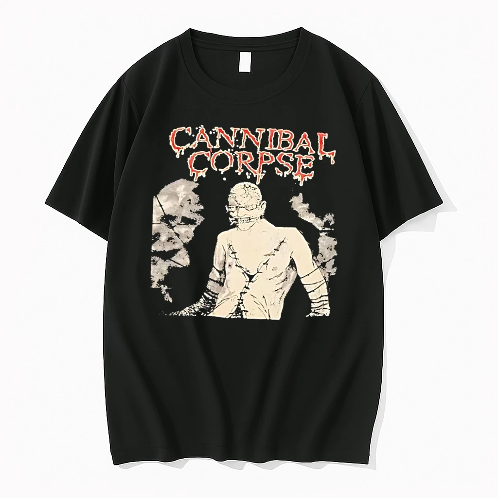 Officials Cannibal Corpse Stitched Gagged Man Horror Black T Shirt Sweater Hoodie