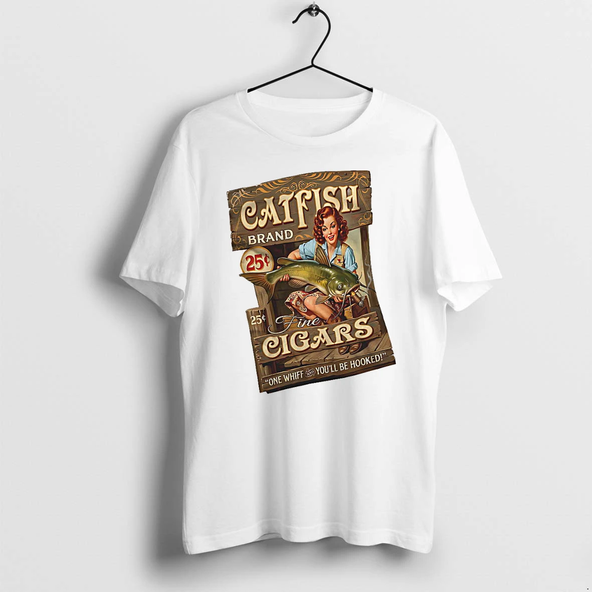 Officials Catfish Brand Fine Cigars One Whiff And You Will Be Hooked Premium T Shirt Sweatshirt Hoodie