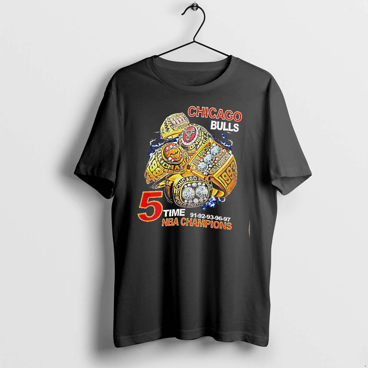Officials Chicago Bulls 5 Time Nba Champions 91 92 93 96 97 Premium T Shirt Sweatshirt Hoodie