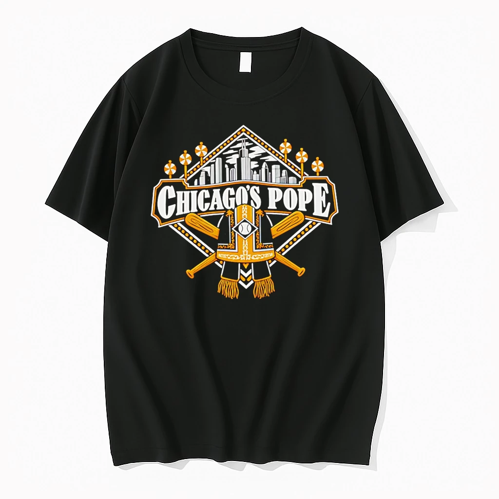Officials Chicagos Pope Baseball City Skyline Emblem Premium T Shirt Sweatshirt Hoodie