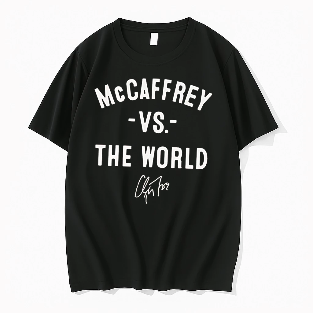 Officials Christian Mccaffrey Signature Mccaffrey Vs The World Football Black Premium T Shirt Sweatshirt Hoodie