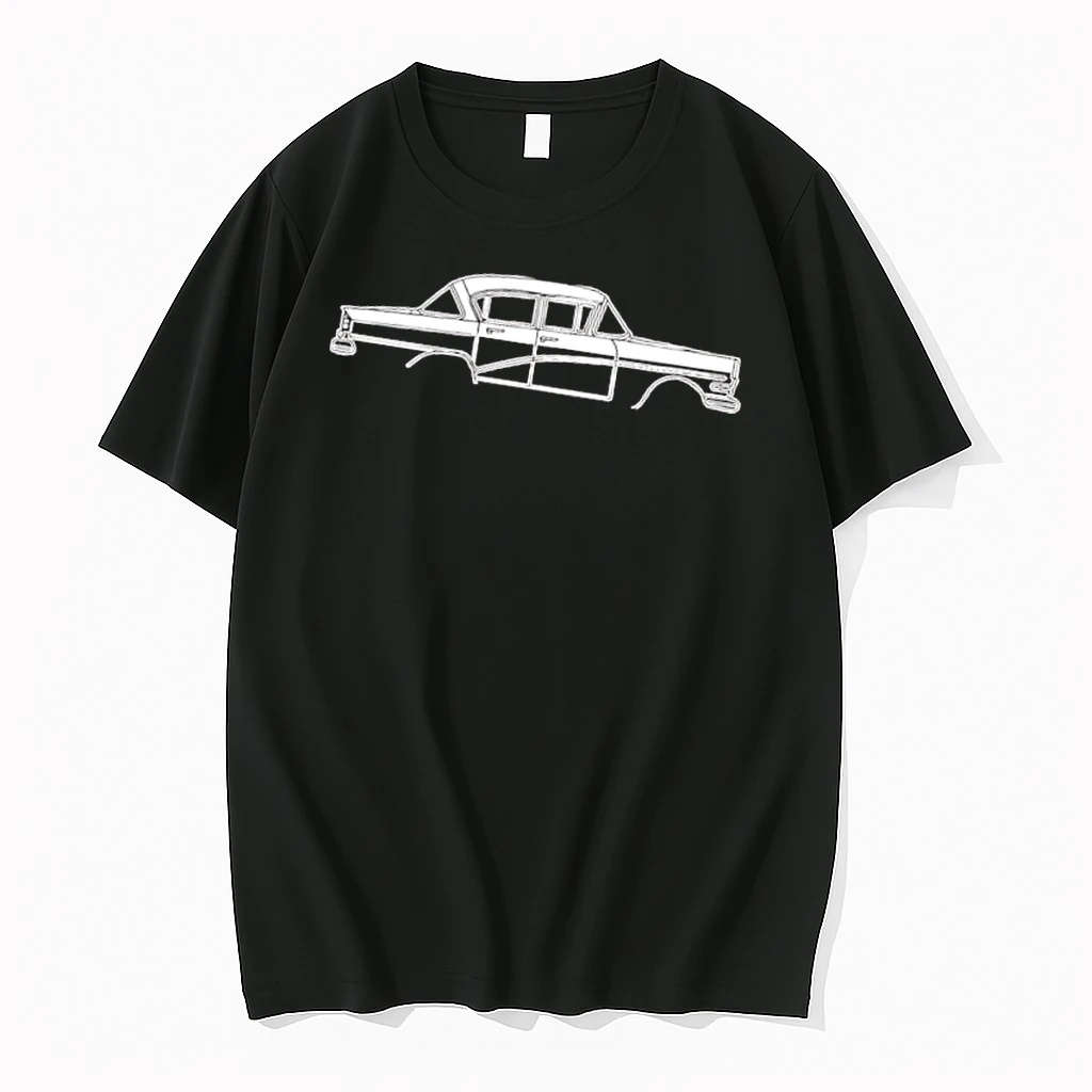 Officials Classic Vintage Sedan Automobile Side Profile White Line Art Mens Premium T Shirt Sweatshirt Hoodie