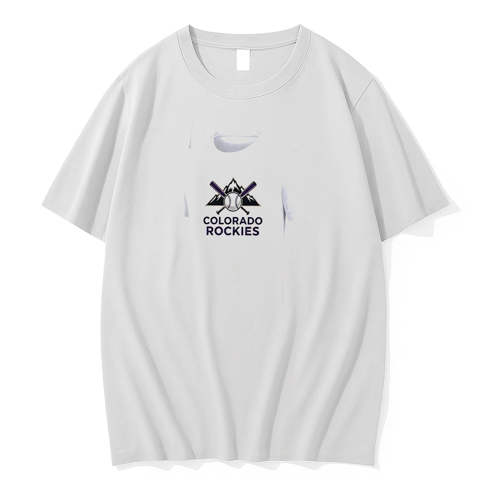 Officials Colorado Rockie Logo Skull Bat Crossed Baseball White Mens Premium T Shirt Sweatshirt Hoodie