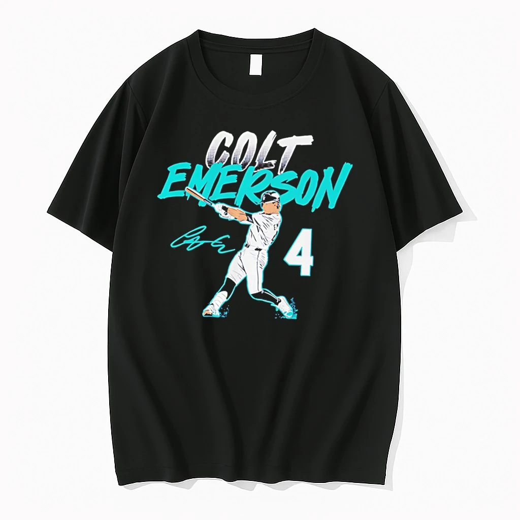 Officials Colt Emerson Seattle Mariners Slugger Swing Number Tee T Shirt Sweater Hoodie