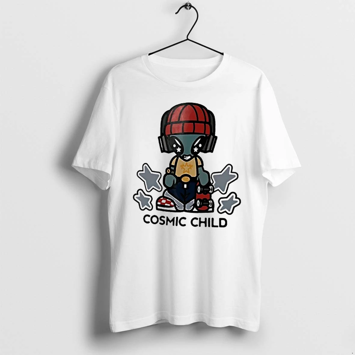 Officials Cosmic Child Alien Skater Streetwear Premium T Shirt Sweatshirt Hoodie
