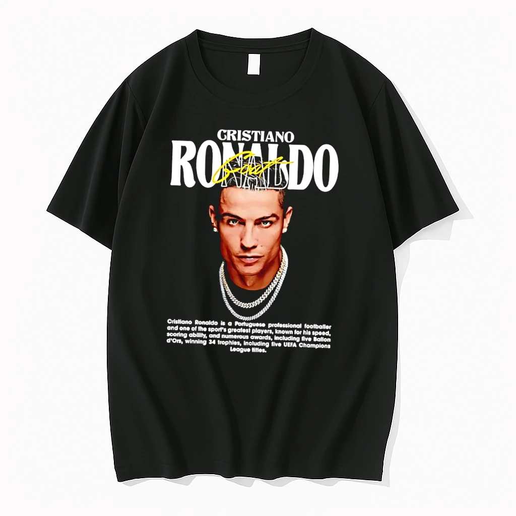 Officials Cristiano Ronaldo Cr7 Black T Shirt Sweater Hoodie