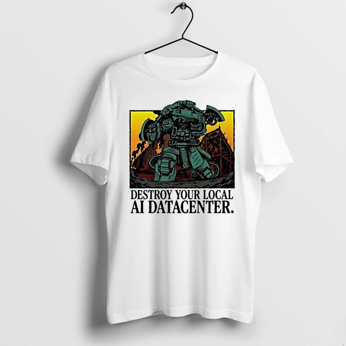Officials Cybernetic Mech Destroy Your Local Ai Datacenter Women Premium T Shirt Sweatshirt Hoodie