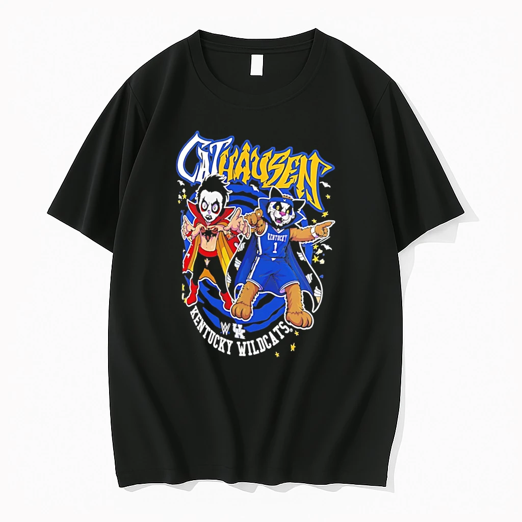 Officials Danhausen Cathausen And Kentucky Wildcats Mascot Caricature Tee T Shirt Sweater Hoodie